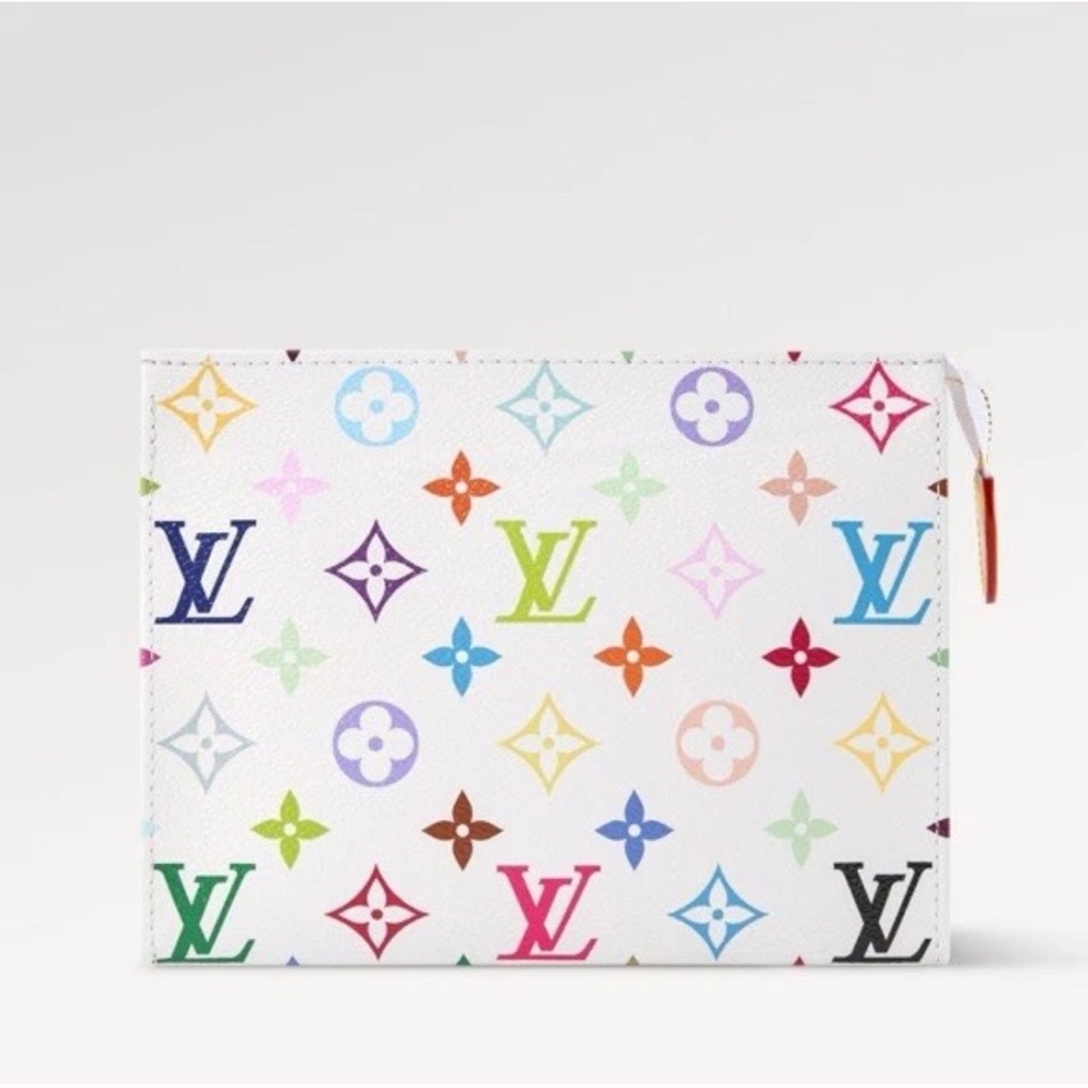 Louis Vuitton Murakami Toiletry Pouch 19 White/ Multicolor  Cosmetic Bag NIB!